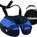 Cabeau Travel Neck Pillows for Airplanes – The Neck’s Evolution, TNE S3 – Supportive Memory Foam Design for Long Haul Flights – Attachable Seat Straps and 360° Support (Sydney Blue)