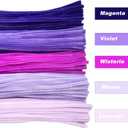 Craft Pipe Cleaners, 500pcs 5 Colors Purple Pipe Cleaners Craft Supplies Chenille Stems for Handmade Gift Flower Bouquet DIY Art and Craft Projects (6 mm x 12 Inch)