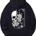 COZYEASE Men's Y2K Graphic Hoodie Drawstring Vintage Sweatshirt Long Sleeve Letter Streetwear with Pocket