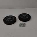 AR-PRO (2-Pack 10'' x 2'' Flat Free Solid Rubber Tire and Wheel, 3/4" & 5/8" & 1/2" Axles Bore Hole with 2.23" Offset Hub, Replacement 10 Inche Wheel for Dolly Hand Trucks and Wheelbarrows