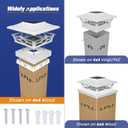 APONUO Solar Post Cap Lights,12 Pack 2-Modes Bright 4x4 Post Solar Lights Auto On Off,Outdoor Waterproof Garden Patio Fence Deck Patio Decor for Fence Deck Post Caps 4x4 6x6 Wood,4x4 Vinyl