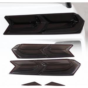 Car Tail lights Cover Compatible with Corvette C8 Stingray Z06 E-Ray 2020-2023 2024 2025, Car Rear Lamp Smoked Tinted Tail Light Cover, Tail Light Lamp Cover Guard Trim Frame Bezels (full coverage)