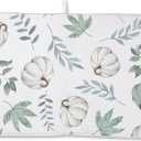 Fall Decor Dish Drying Mat for Kitchen Counter 18"x24", White Green Pumpkin Leaf Decorative Coffee Mat Dishes Drying Pad Absorbent Drainer Mat Kitchen Countertop Protector Easy Clean