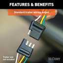 CURT 55124 Vehicle-Side Custom 4-Pin Trailer Wiring Harness, Fits Select Jeep Wrangler JK