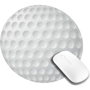 Mouse Pad Round Gaming Mouse Mat Golf Ball, Non-Slip Rubber Base Mousepad Mousemat for Laptop Computer PC Office Home