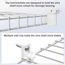 12 Inch Wire Shelf Brackets Set, 4 Pack Metal White Closet Support Bracket with End Brackets & Clips for Wire Shelving Wall Bracket Installation, Support Wire Closet Shelves Racks(4 Pack)