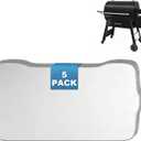 SafBbcue BAC521 Drip Tray Liner Replacement for Traeger Ironwood 885, 28.75 x 15.5 Inch, Portable and Foldable, Disposable Aluminum Grill Tray for Collecting Grease, 5 Pack