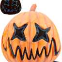 AQKILO Pumpkin Mask Scary Latex Full Head Masks Fancy Dress for Halloween Carnival Costume Party-Blue