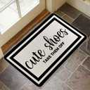 RYKEEN Cute Shoes Take Them Off Door Mat 17 x 30 Inch Funny Shoes Take Them Off Mats Easy to Clean, Waterpoof Doormats for Front Door Entance, Outside Indoor Door Mats (Gray 2)