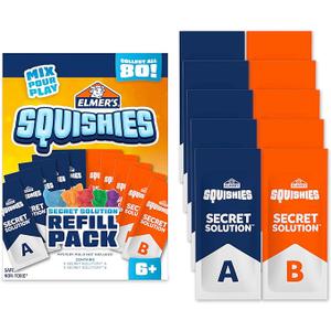 Elmer’s Squishies Refill Pack, Kids Activity, Creates 5 Additional Mystery Characters