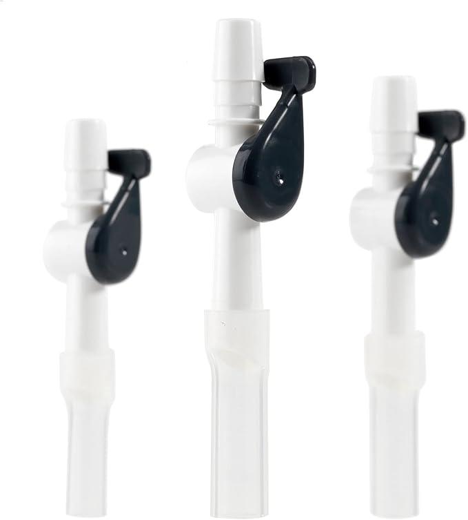 Ugo Catheter Valve (x4) - Urine Drainage Catheter Valves, Comfortable Easy to Use Lever Tap with Smooth Edges and Soft Silicone Tubing - an Effective Alternative to Leg Bags (Pack of 4)