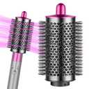 PUREGUST Upgraded Large Round Brush Attachment for Dyson Air wrap Jumbo Bigger Oval Round Volumizing Brush for Dyson Airwrap Accessories, Rose