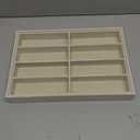 Coward Sunglass Organizer, Beige Velvet Glasses Trays - Eyeglasses Watches Jewelry Display - Men Women (8 Grids)