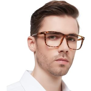 Large Reading Glasses Men Blue Light Blocking Readers for Computer 1.0 1.25 1.5 2.0 To 5.0 6.0 (Brown Turquoise)