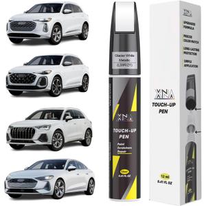 XNA Glacier White Metallic(LS9R/2Y) for Audi Touch Up Paint, Car Scratch Remover for Nicks and Chips Repair, 2-In-1 Quick & Easy Fix Car Scratch Repair Kit with Exact Color-Matched