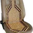 Cubierta de cuentas de madera natural para asiento de automvil, asiento delantero, de madera natural, fresca, refrescante, masaje de espalda, cmodo, de calidad premium, universal para (1 unidad.)