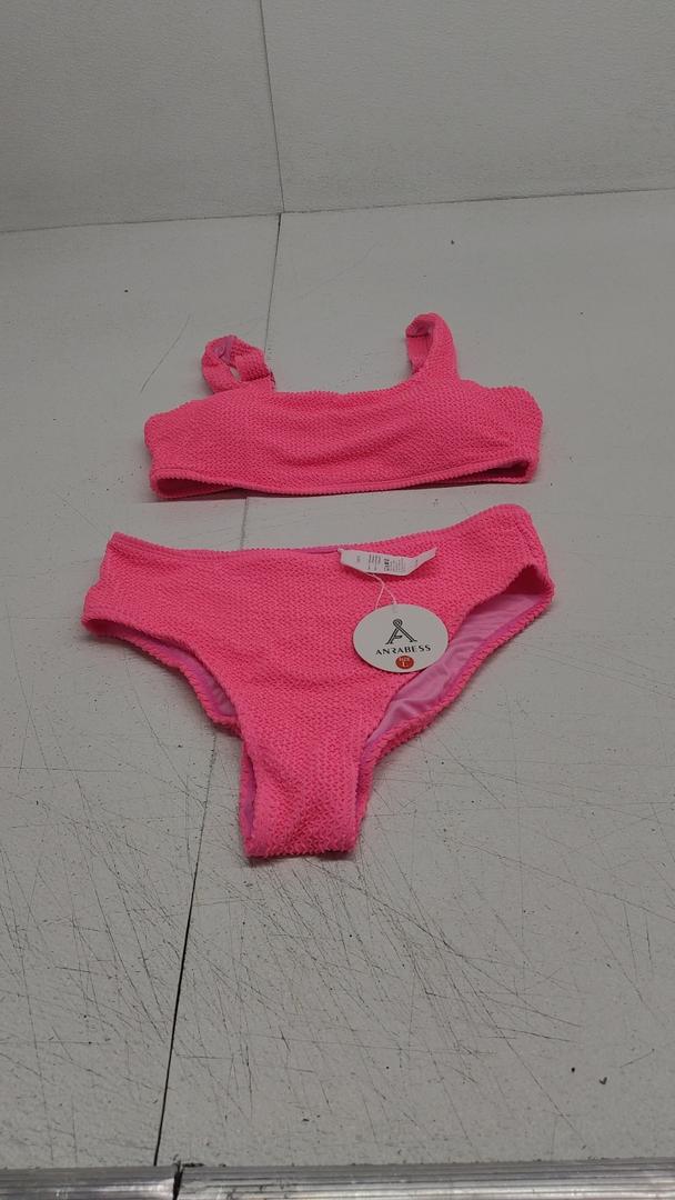 ANRABESS Women Swimsuits Two Piece Bikini Set High Waisted Ribbed Tummy Control Modest Bathing Suits 2025 Beach Swim Wear L