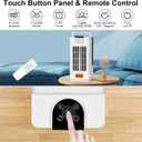 WESTTREE 14inch Portable air conditioners Misting Fan,120Oscillating mini Air Conditioner,Desk air 3 Level Humidify 4 Speeds, 7 RGB Color Night Lights Desktop Portable Air Conditioners for Bedroom, Small