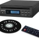 Portable Bluetooth CD Player for Home CD Ripper Hi-Fi Audio CD Player Desktop CD Players Optical and AUX OutputLossless Sound Quality (Black)