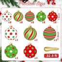 Wonderjune 15 Pieces Large Christmas Ball Yard Decors Include 5 Pcs 11.8 Inch Outdoor Christmas Hanging Ornament 10 Pcs 7.9 Inch Plastic Xmas Ball Ornaments for Lawn Tree Home Decors (Polka Dot)