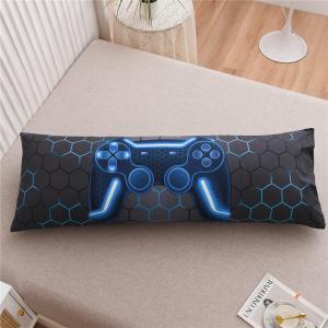 NTBED Gaming Body Pillow Cover Gamer Microfiber Pillowcase with Envelope Closure for Kids Boys Adults,(20"x54", Blue)