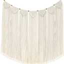 Mkono Large Macrame Wall Hanging Boho Tapestry Woven Bohemian Above Bed Wall Decor Wedding Christmas Backdrop Decoration for Bedroom Living Room Nursery Dorm Apartment, Idea Gift, 47" L X 28" W