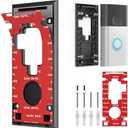 No-Drill Adhesive Doorbell Mount Compatible with Ring Video Doorbell (2nd Generation - 2020 Release), Door Mounting Holder Bracket Accessories for Apartments, Offices, Houses