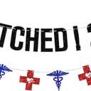 I Matched 2026 Banner, Happy Match Day Banner, Residency Match Day Sign, 2026 Doctor Nurse Medical School Graduation Party Decorations Supplies, Black Glitter