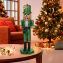 Kurt Adler 15-Inch Wooden Irish Nutcracker on Shamrock Base