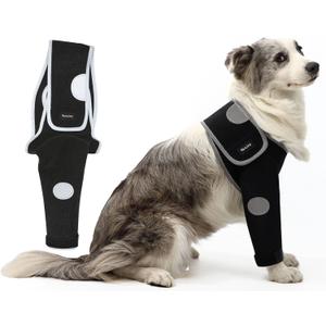 Dog Recovery Suit, Medical Cone Alternative, Abrasion Resistant Dog Recovery Sleeve, Washable 3mm Thick and Waterproof, Pet Wounds Prevent Licking, Bite, Being Wet, and Keep Dry (XL, Front Right Leg Sleeve)
