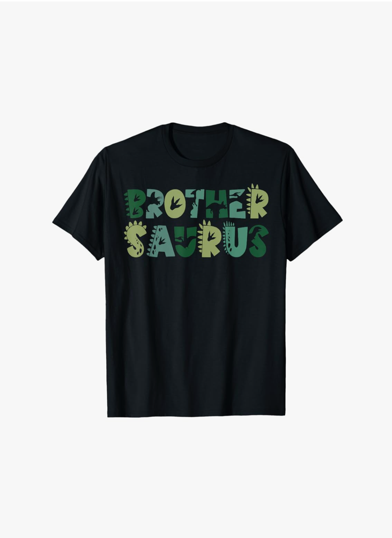 Brother Saurus Matching Family Birthday Dinosaur Men Women T-Shirt XS