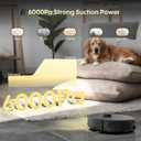 Self-Emptying Robot Vacuum and Mop, 6000Pa Powerful Suction, 90-Day Hands-Free,LiDAR Navigation, Smart Mapping, App & Alexa Control, Robotic Vacuum for Pet Hair, Carpets and Hard Floors
