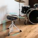 AODSK Drum Throne, Widened Thick Padded Adjustable Drum Stool, Height Adjustable 16.34-20.67 Inch, Universal Heavy-Duty Drum Seat DP-27