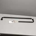 Room Darkening Curtain Rod, Wrap Around Design, Extra-Thick 1-Inch Diameter Single Drapery Rod, Extendable Metal Rod Set for the Blackout Curtains and Sheer (Matte Black, 84-120")