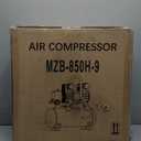 MZB 2.4 Gallon Ultra Quiet Air Compressor 110V/60Hz 1.2HP 5.65CFM, MAX 115PSI Steel Tanks Oil-Free 70dB Noise Level Air Compressor with Wheels for Spray Painting, Auto Repair, Carpentry Decoration