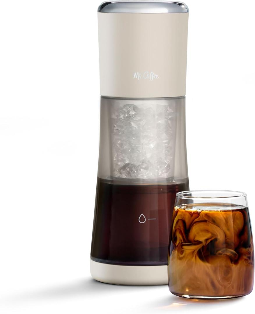 Mr. Coffee Express Cold Brew Coffee Maker, 10-Minute Cold Brew Coffee Machine, Oat Milk