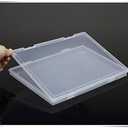 Portable A4 File Box Transparent Plastic Box Office Supplies Holder Document Paper Organizers Case PP Storage Collections Container Magazine Organizers Box Case 4pcs (11.8 x 8.3 x 0.8inch)