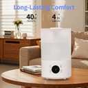 Top Fill Humidifiers for Bedroom, 4.0L Tank Cool Mist Humidifiers for Large Room, 40H Runtime, Plants with 9H Timer, Auto Shut-Off,Quiet Ultrasonic Humidifier with 360 Nozzle for Baby Nursery