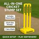 Reebok Cricket Stump Set with Bails, Heavy Base & Premium Carry Cover, Multicolors
