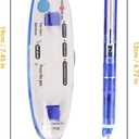 Protectivemethod Fountain Pen Retractable,0.38mm Blue&black Ink Transparent Barrel Includes 5 Refillable Ink Cartridges,Smooth Writing No Leaking Medium Nib Transparent Barrel