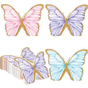MotiMind 120 Pcs Butterfly Paper Napkins Bulk Disposable Cocktail Paper Napkins Dinner Table Disposable Guest Napkin for Butterfly Party, Baby Shower Wedding Birthday Party Supplies