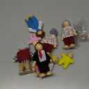 Skylety 10 Pcs Wooden Dollhouse Set of Mini People Figures Dollhouse Dolls Wooden Doll Play Figures Accessories(Rustic Style)