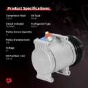 PHOBOOS A/C Compressor with Clutch Compatible with Chevrolet Spark 2012 L4 1.2L, Beat 2018-2021 L4 1.2L, CSP11 Compressor Type, Fast Cooling, Low Noise, Easy Installation, Ref. CO29126C