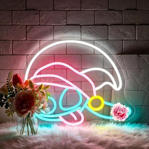 Neon Sign, FPLL Neon Signs for Wall Decor Blue Red LED Signs for Man Cave Game Room Home Party Birthday Decor Bar Beer Sign - USB Powered