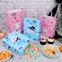 Konsait 16 Pack Halloween Boo Bags, Pink and Blue Ghost Gift Bags with Handle, Cute Halloween Bag for Trick-or-Treat, Parties, Birthday