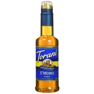 Torani Sugar Free S'mores Flavored Drink Syrup, 12.7 fl oz (Pack of 4) (EXP 08/06/27)