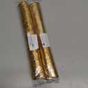 Snowkingdom 2 Pieces Gold Table Runner, Sequin Glitter Foil Metallic Thin Mesh Runner Roll 11"x108", Gold Table Decorations for Event Party, Wedding, Birthday Party, Christmas