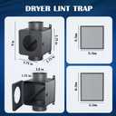 Metal Dryer Duct Lint Trap,Indoor Dryer Vent Kit with Lint Catcher,Secondary Lint Trap with 4inch 8FT Dryer Vent Hose,2 Clamps,Lint Trap for Electric Dryers Vent and Gas Dryer Vent