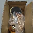 Crystal Candle Holders 2 Set of 6 - Gold Vintage Hollow Ball Candle Stand for Table Centerpiece, Crystal Metal Tealight Candlestick for Wedding, Dining Room Decor