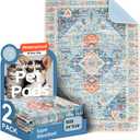 Washable Pee Pads for Dogs 2 Pack Reusable Puppy Training Pads 24"x18" Super Absorbent Waterproof Dog Training Pads, Non-Slip Potty Pads Whelping Pads Litter Mat Pet Supplies - Blue/Mix